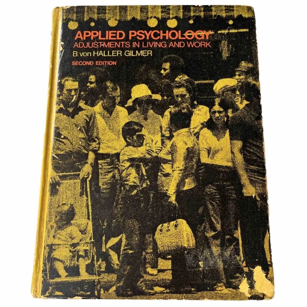 Vintage Collectible Applied Psychology Hardcover Text Book Second Edition